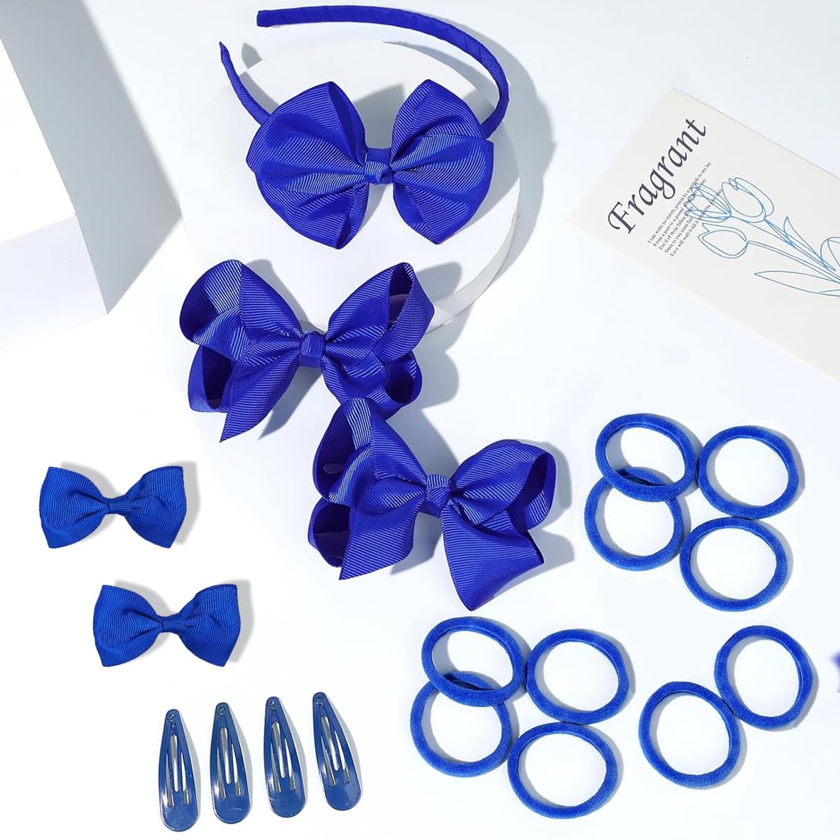 MAYCREATE® 20pcs Cute Bow Hairband Set for Girls - Hair Bows, Headbands, Clips & Ties Kit - Perfect for School, Parties & Daily Styling - Toddler & Kids Hair Accessories