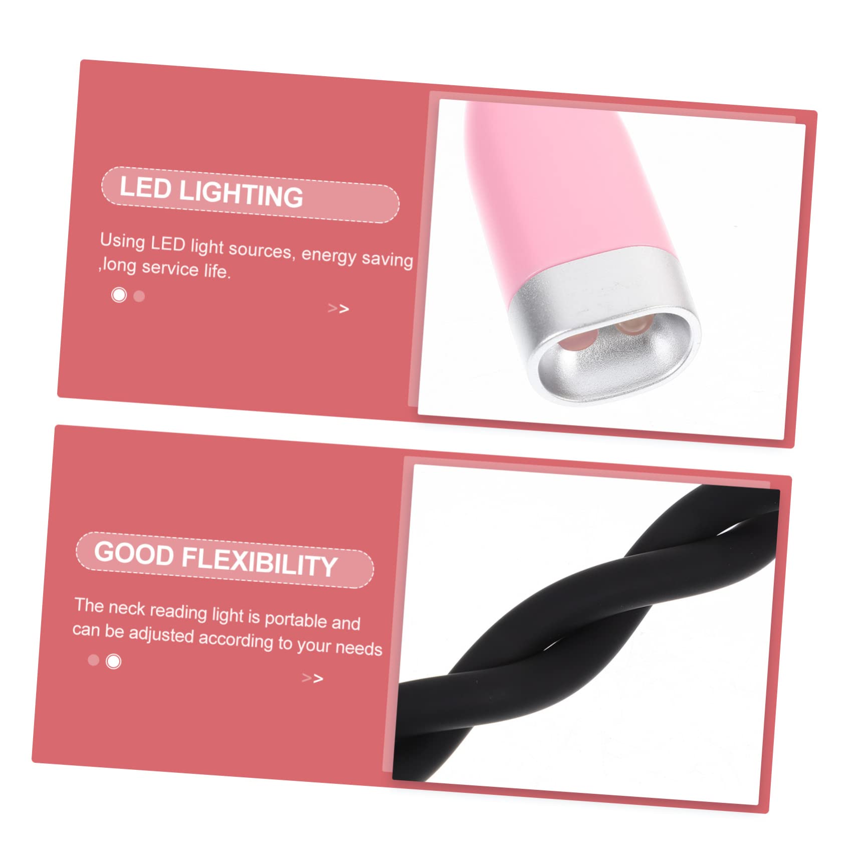 Angoily 5-Pack Rechargeable Neck Reading Light - Hands-Free Book Light with USB Charging, Adjustable Brightness for Bedtime Reading, Studying, Camping & Travel
