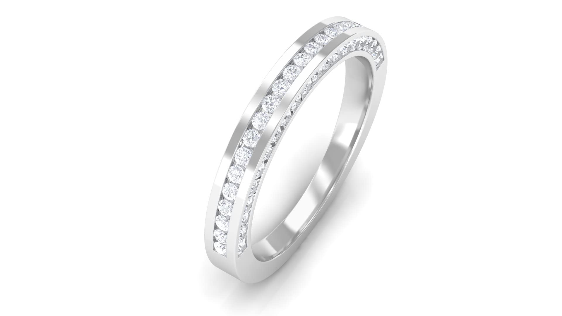 1.25 CT Moissanite Semi Eternity Ring for Women - 14K Solid Gold Certified Moissanite Half Eternity Band - Perfect for Engagement, Wedding, Anniversary & Everyday Elegance