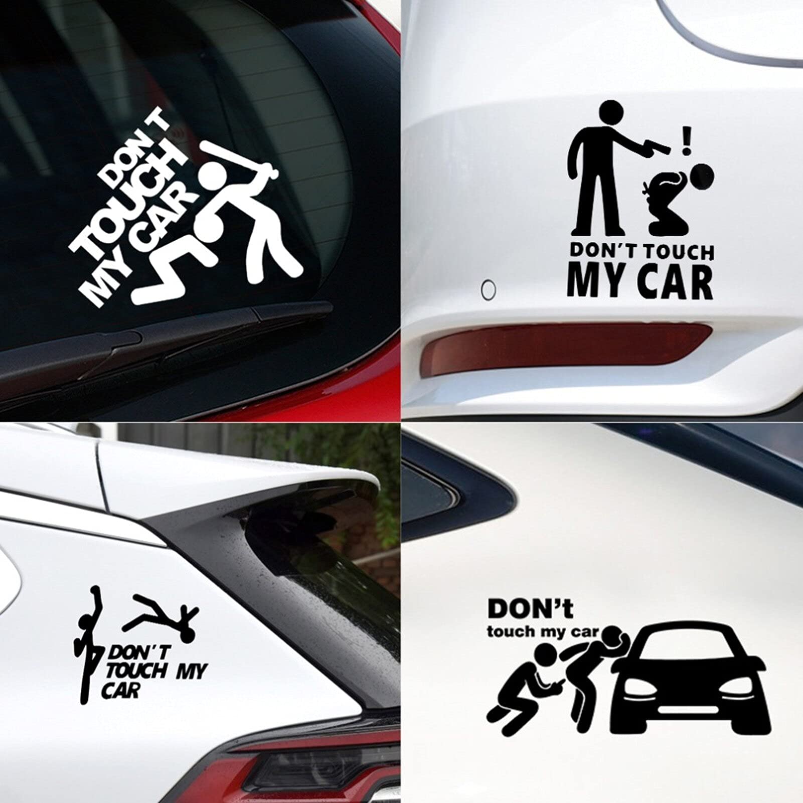 Funny Car Sticker - 'Don't Touch My Car' Vinyl Decals for Auto Body, Bumper & Fender | Creative Motorcycle Exterior Decoration & Car Window Accessories | Perfect for Personalizing Vehicles & Expressing Personality