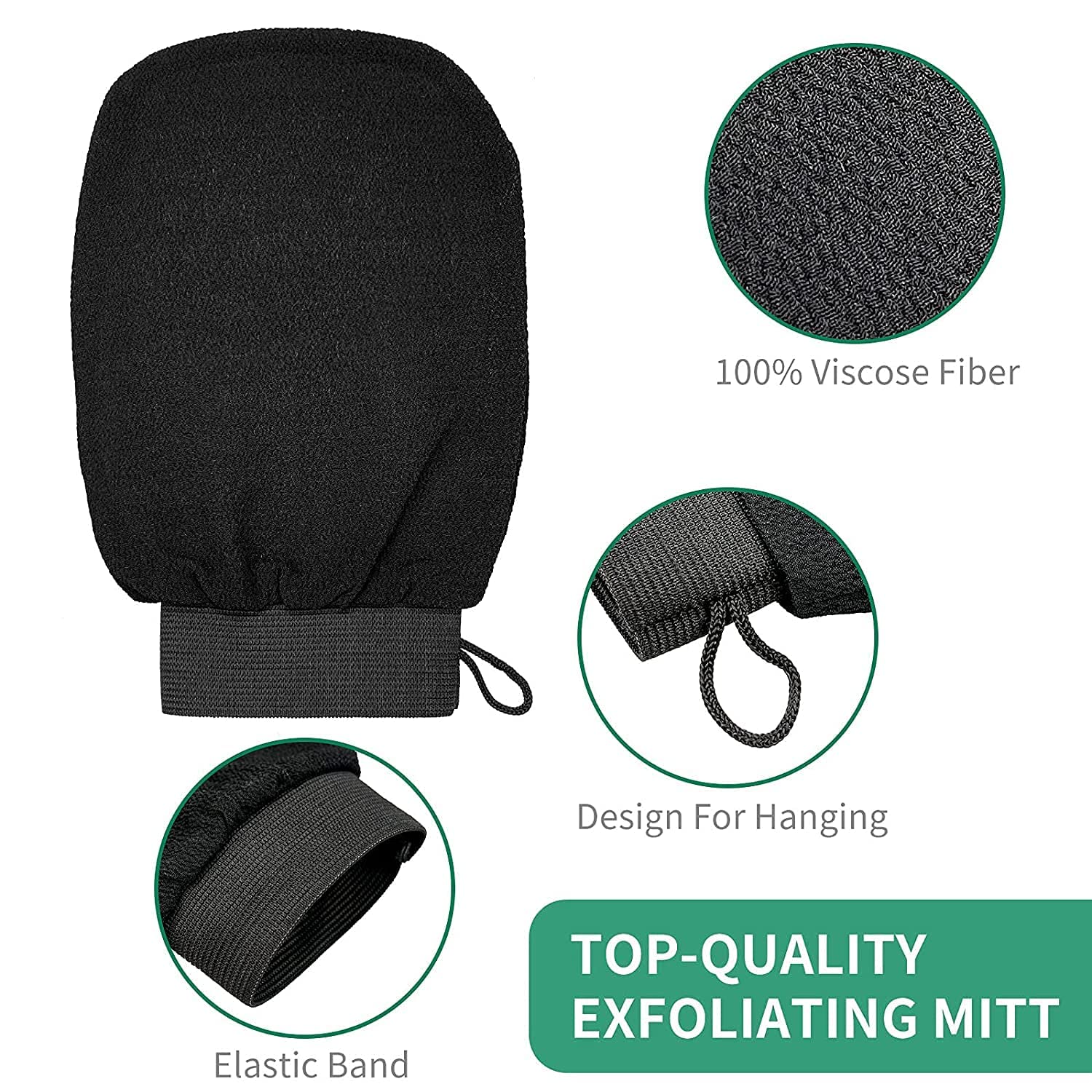 PULSBERY Ice Roller & Exfoliating Gloves Set - Double-Layer Viscose Fiber Body Scrub Mitt for Dead Skin & Tan Removal - Face & Body Exfoliation for Smooth Skin - Perfect for Spa, Skincare Routine & Post-Workout Recovery