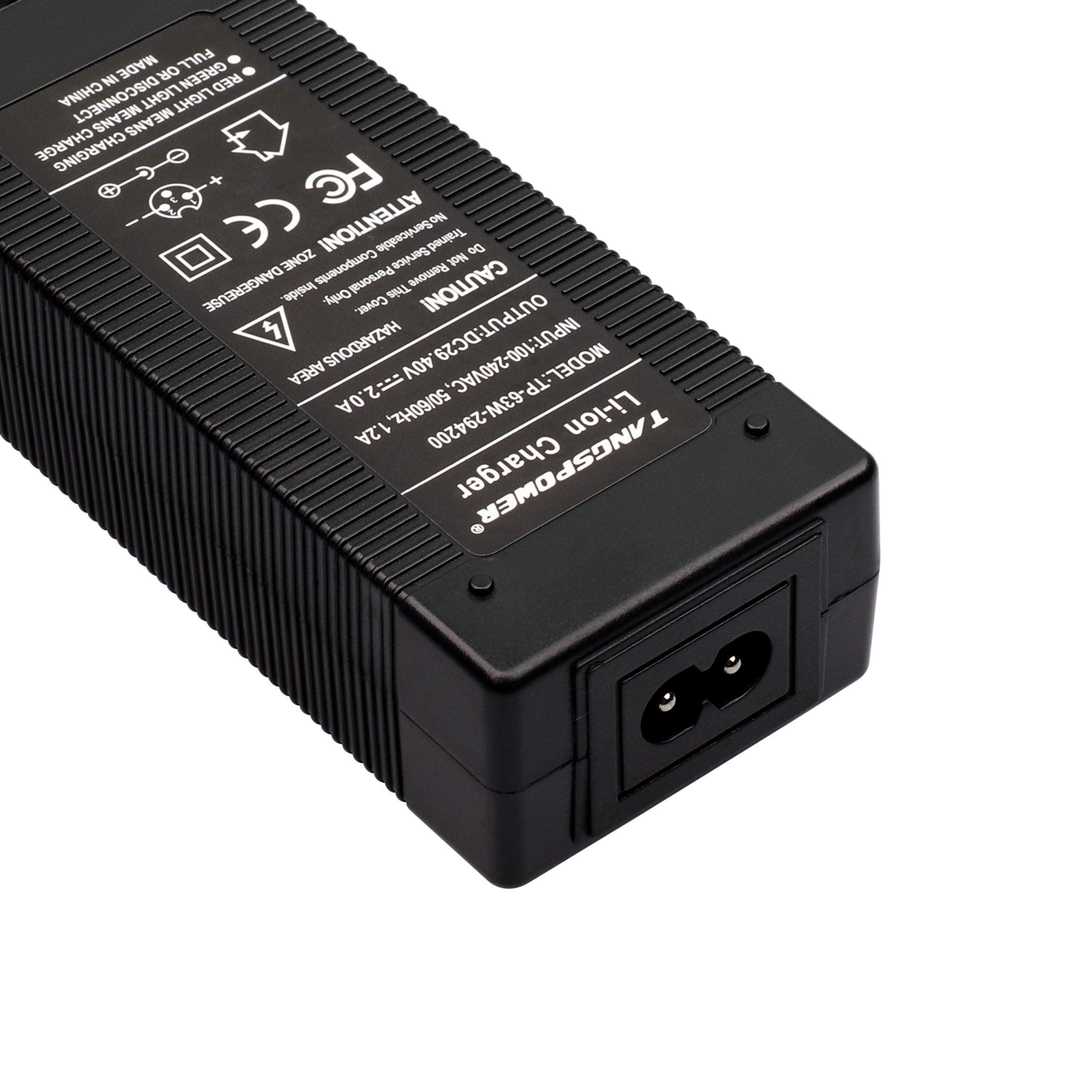 29.4V 2A Lithium Battery Charger for Hoverstar 7S Battery Pack - 29.4VDC 0.6A/2A Fast Charging Replacement - Perfect for Electric Scooters, Hoverboards & DIY Power Tools