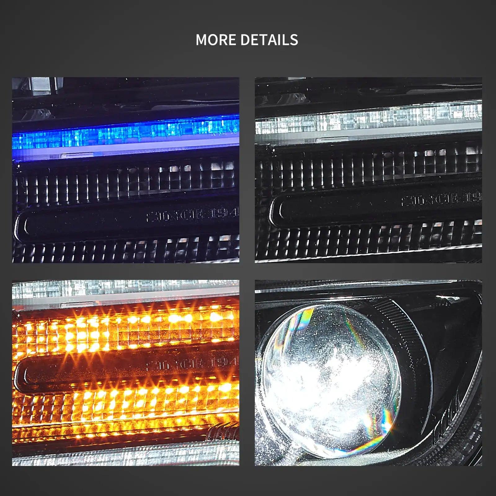 2011-2013 Jeep Grand Cherokee (WK2) Full LED Headlight Assembly with Startup Animation & Blue DRL - High Performance Replacement Headlights for Night Driving & Off-Road Adventures