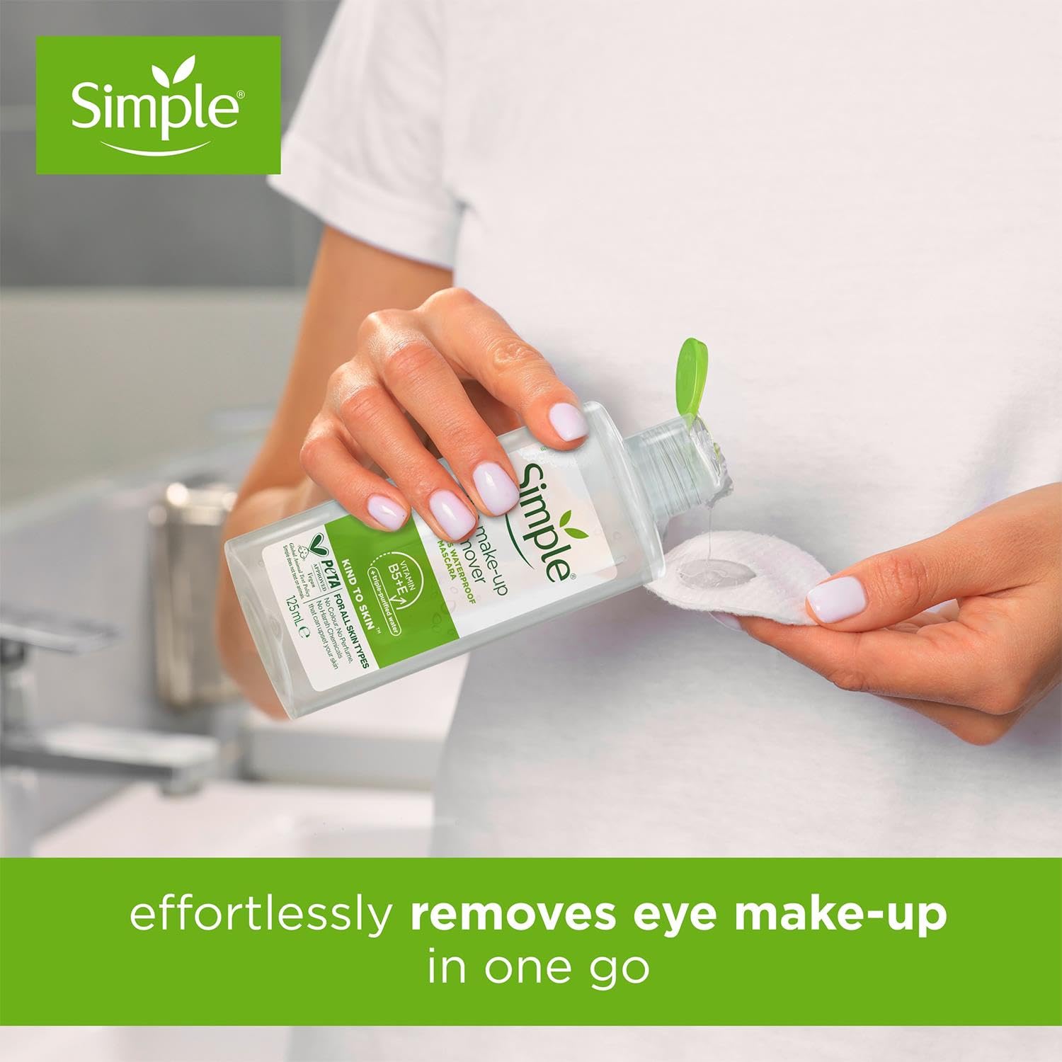 Simple Conditioning Eye Makeup Remover - Gentle & Effective for Sensitive Skin | Perfect for Daily Use & Travel