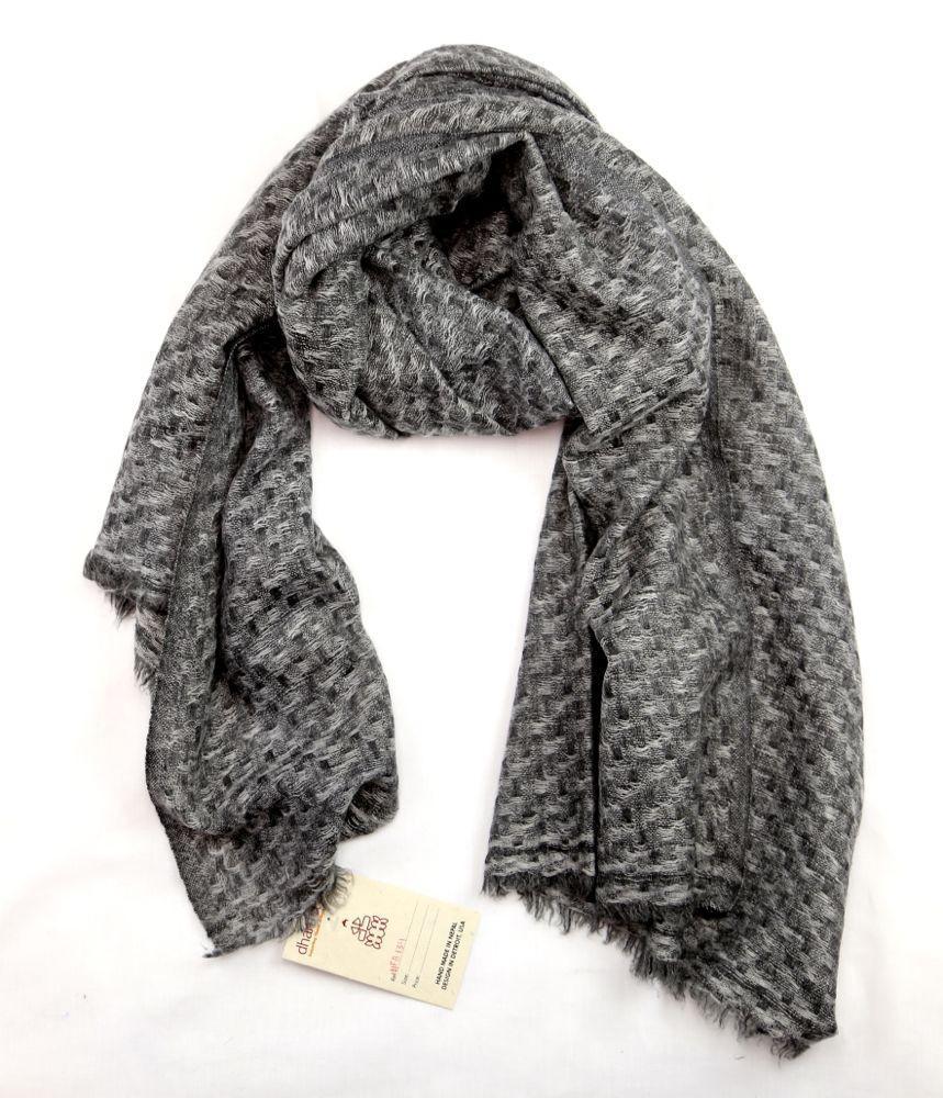 Luxury 100% Cashmere Scarf for Women & Men - Soft Textured Grey Winter Wrap - Perfect for Cold Weather, Office & Travel Accessories