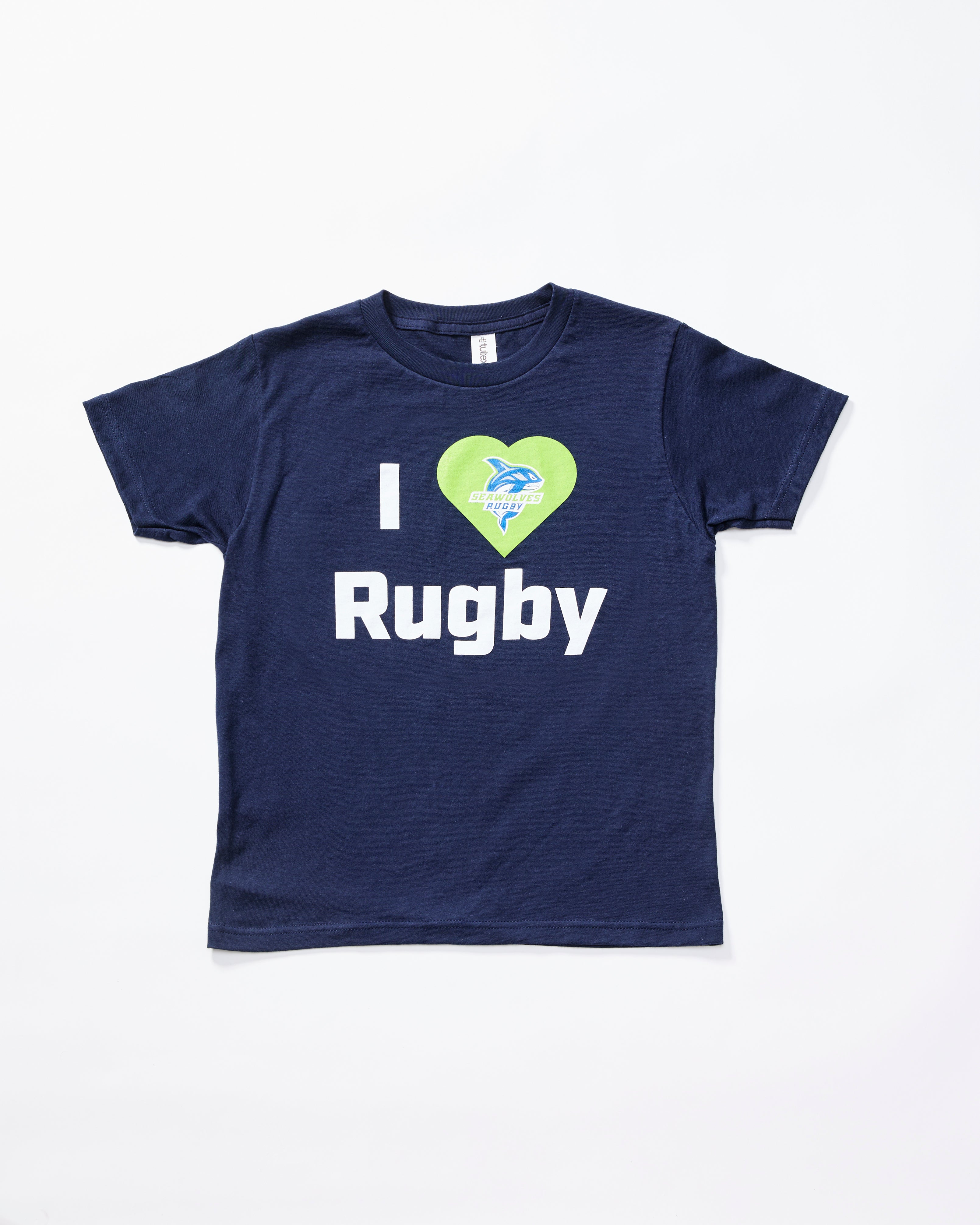Seawolves Rugby I Love Rugby Youth T-Shirt - Comfortable Cotton Tee for Kids & Teens - Perfect for Rugby Games, Training & Fan Support