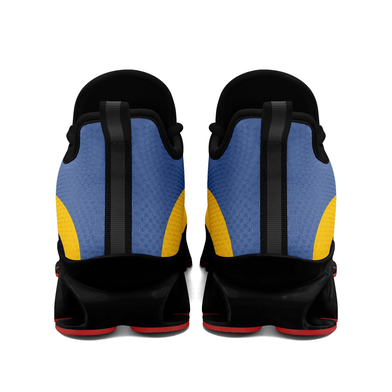 Custom Blue & Yellow Maxsoul Personalized Sneakers - Lightweight Comfortable Walking Shoes for Men & Women - Perfect for Running, Gym Workouts & Casual Wear (Style: FN003XD D020391, Size 11)