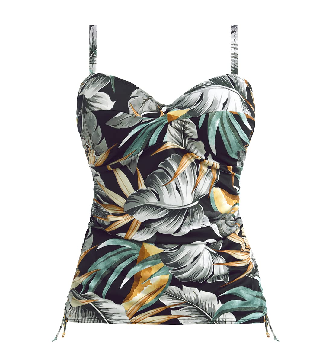 Fantasie Women's Bamboo Grove Underwire Twist Front Tankini Swimsuit - Comfortable Supportive Swimwear for Beach, Pool & Vacation