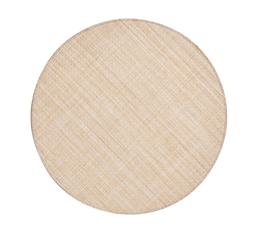 Portofino Waterproof Placemats Set of 4 - Elegant Round Table Mats for Dining, Kitchen, and Outdoor Use - Stain-Resistant & Easy to Clean