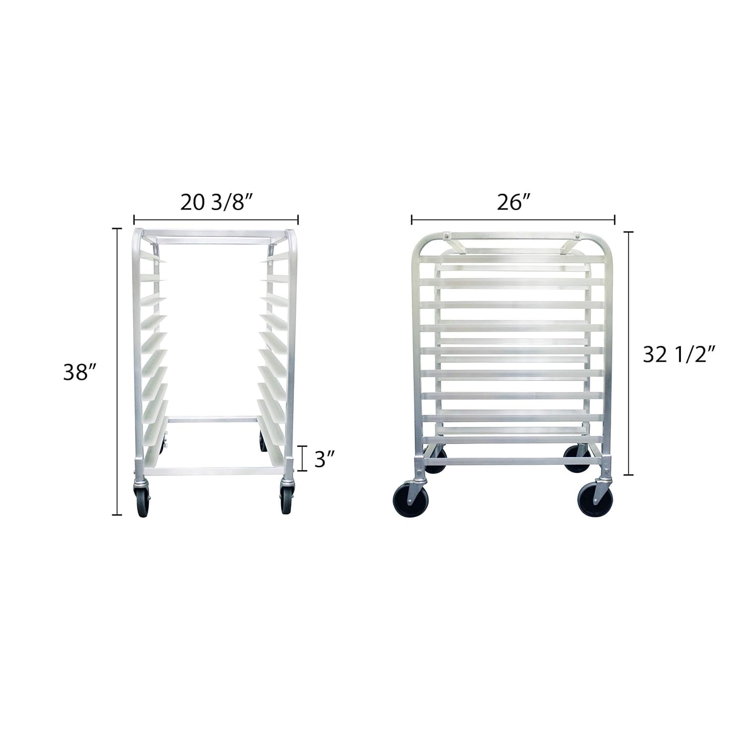 TrueCraftware 10-Tier Aluminum Sheet Pan Rack - Commercial Grade 20.25