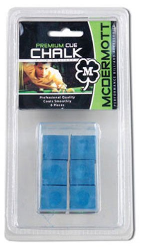Premium McDermott Cue Chalk 6-Pack - High Quality Billiard Chalk for Pool Sticks - Perfect for Professional Players & Home Game Rooms