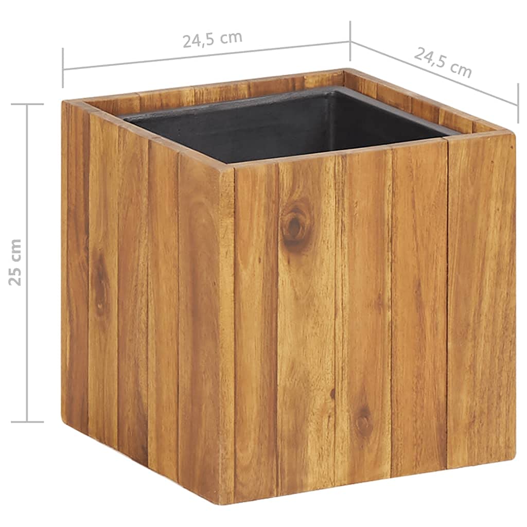Premium Acacia Wood Raised Garden Bed - 9.6x9.6x9.8 Inch Planter Box for Vegetables, Fruits, Flowers & Herbs | Indoor/Outdoor Use for Patio, Balcony & Backyard Gardening