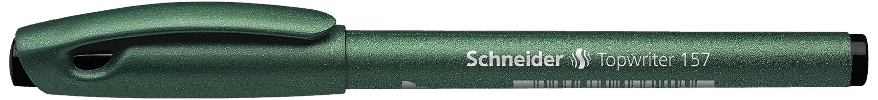 Schneider Topwriter 157 Black Wide Fiber Tip Pen - 0.8mm Round Felt Tip Marker for Writing, Sketching & Bullet Journaling - Premium Quality Office & School Supplies (1-Pack)