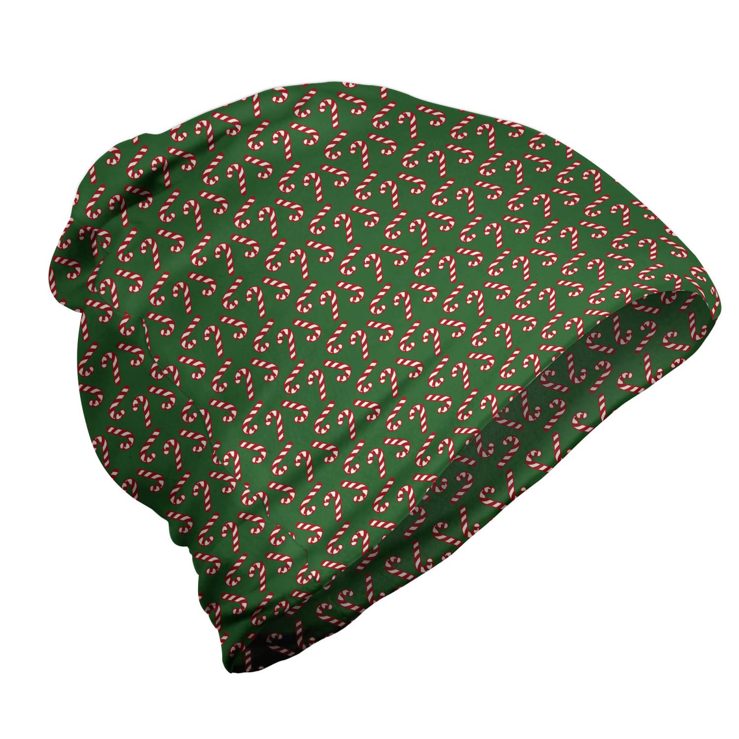 Ambesonne Unisex Beanie - Candy Cane Pattern Winter Hat for Men & Women - Perfect for Hiking, Skiing & Outdoor Activities