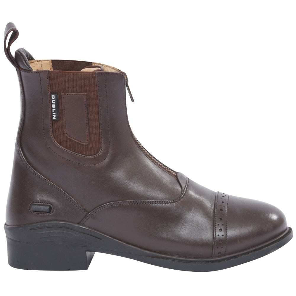 Dublin Evolution Zip Front Paddock Boots - Equestrian Riding Boots for Women & Men - Waterproof Leather Horseback Riding Shoes for Stable Work & Horse Shows