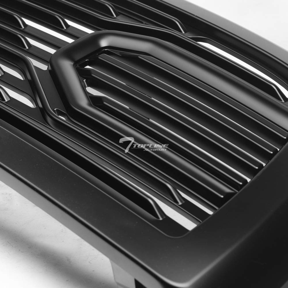 2010-2018 Dodge Ram 2500/3500/4500/5500 Matte Black Big Horn Style Horizontal Front Bumper Grill Grille Replacement - Compatible with Dodge Ram Pickup Trucks, Off-Roading & Daily Driving Upgrade