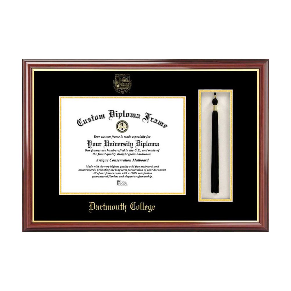 Dartmouth College Graduation Tassel Box and Diploma Frame Set - Premium Display for Diplomas & Tassels - Perfect for Alumni Gifts, Graduation Decor, and Office Display