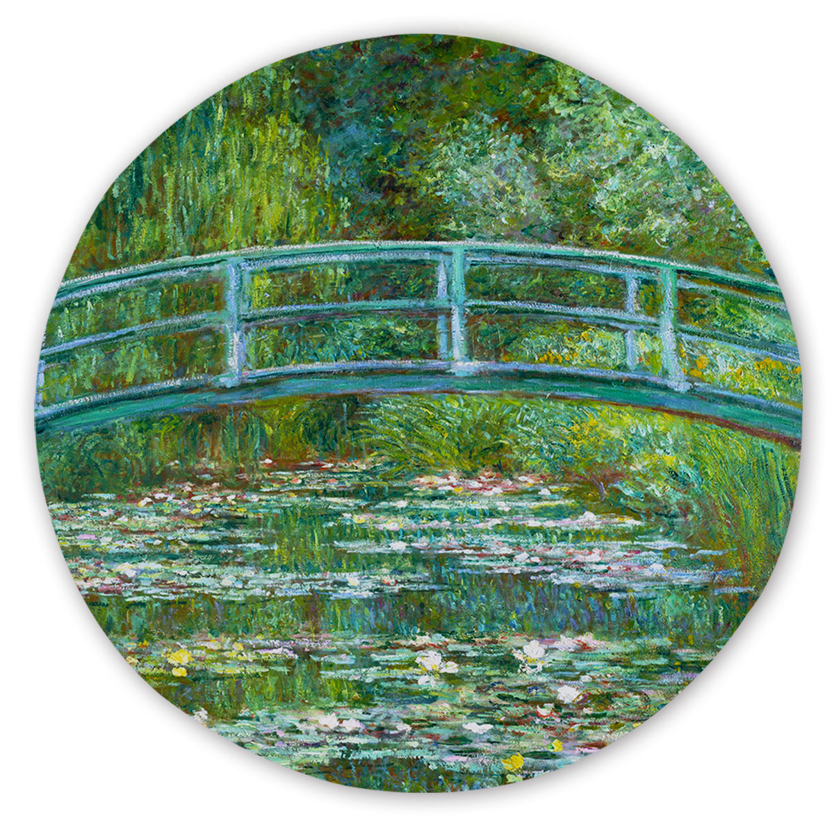 Claude Monet Water Lily Pond Round Sand-Free Beach Towel - Perfect for Pool, Beach, and Picnic Use