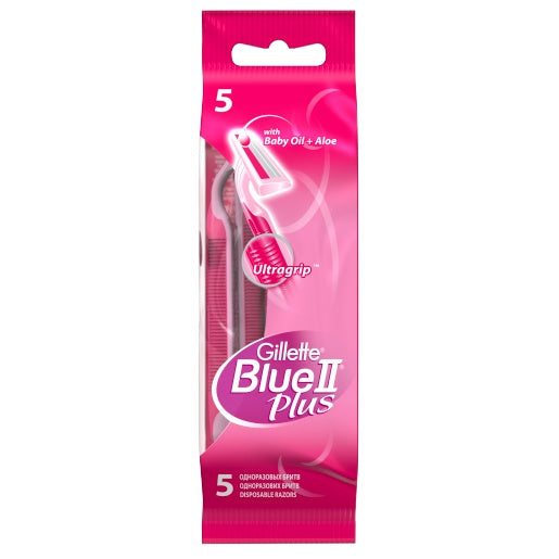 Gillette Blue 2 Plus 5 Women's Razors - Smooth Shaving for Legs, Underarms & Bikini Line - Perfect for Travel & Daily Use