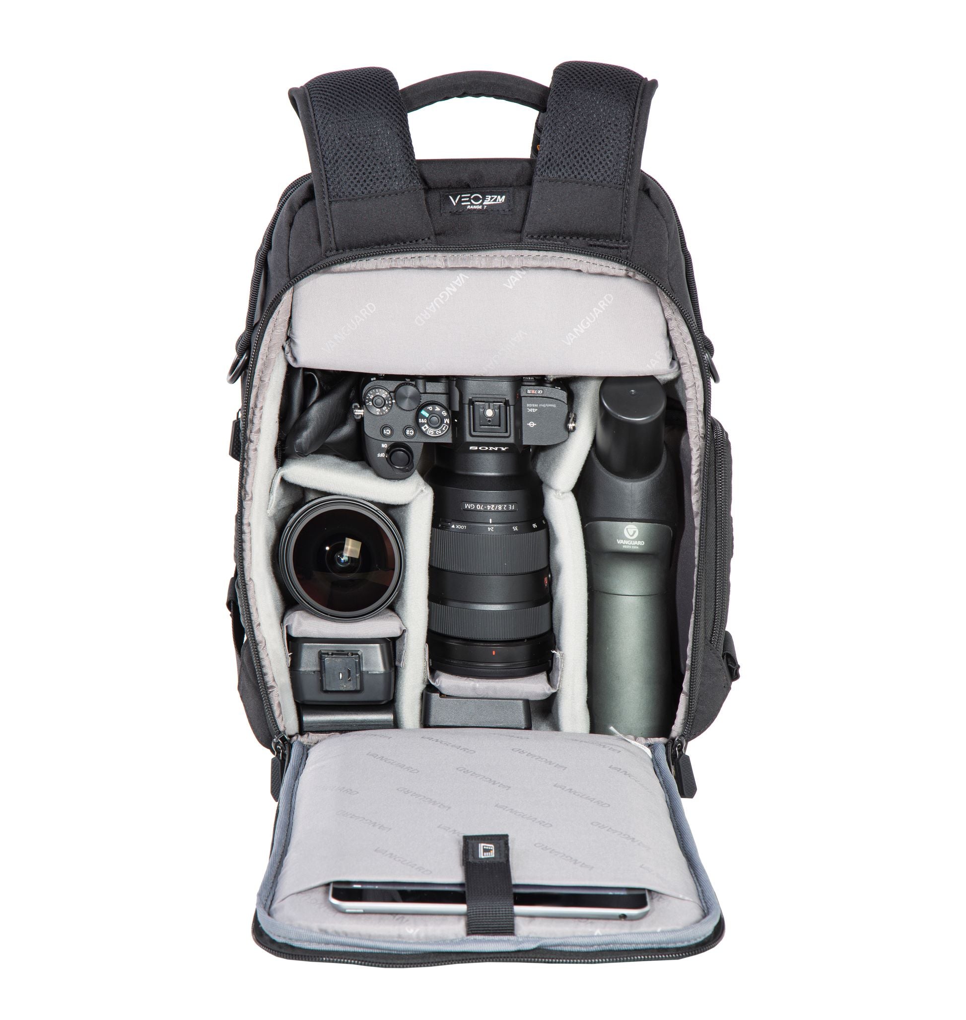 VEO RANGE T 37M NV Backpack for Men & Women - Waterproof Hiking Backpack with Laptop Compartment - Navy Blue Outdoor Travel Backpack for Camping, Hiking & Daily Commute