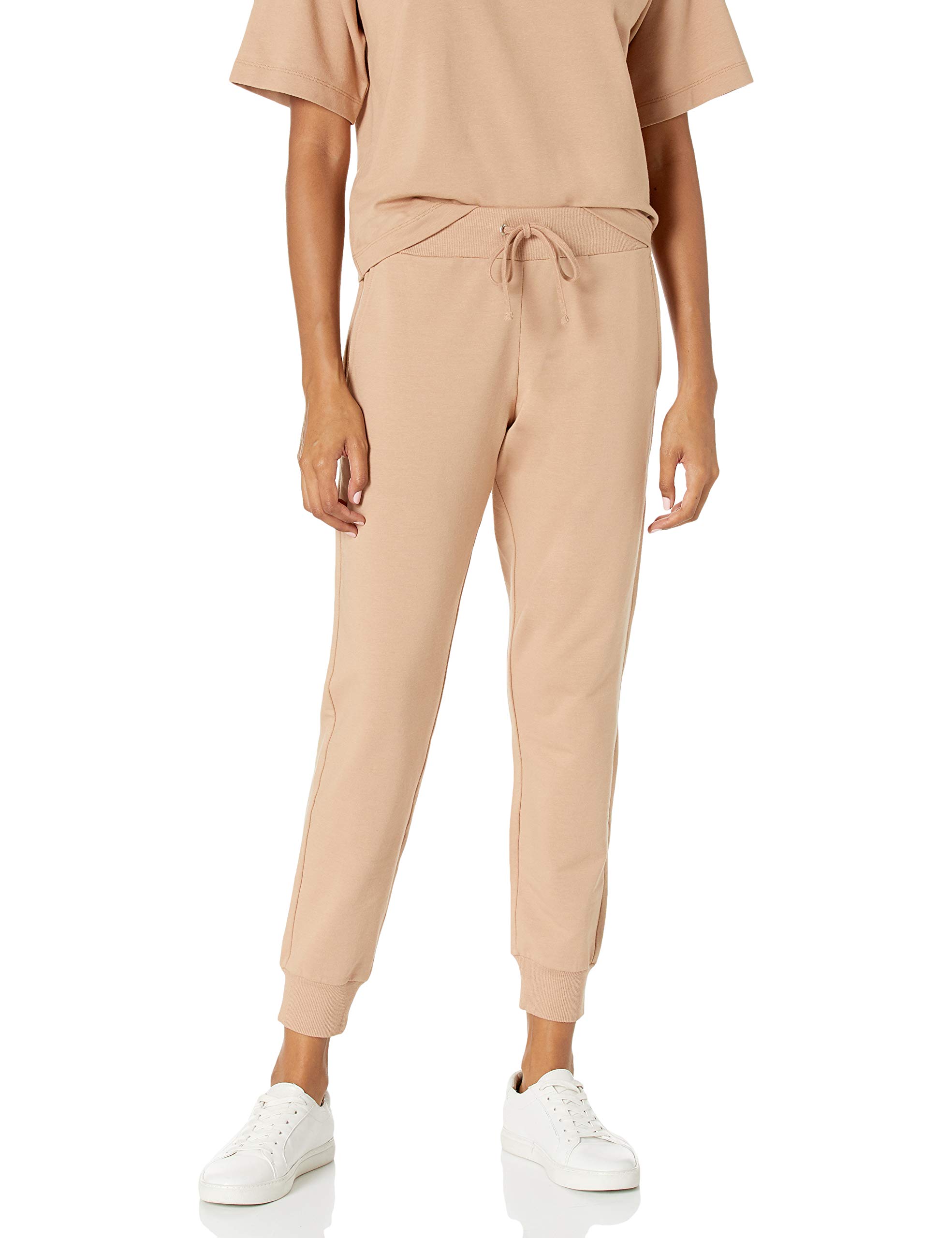 The Drop Women's Grace Supersoft Stretch Rib-Cuff Jogger Pants - Comfortable Lounge & Workout Sweatpants for Yoga, Running, and Casual Wear