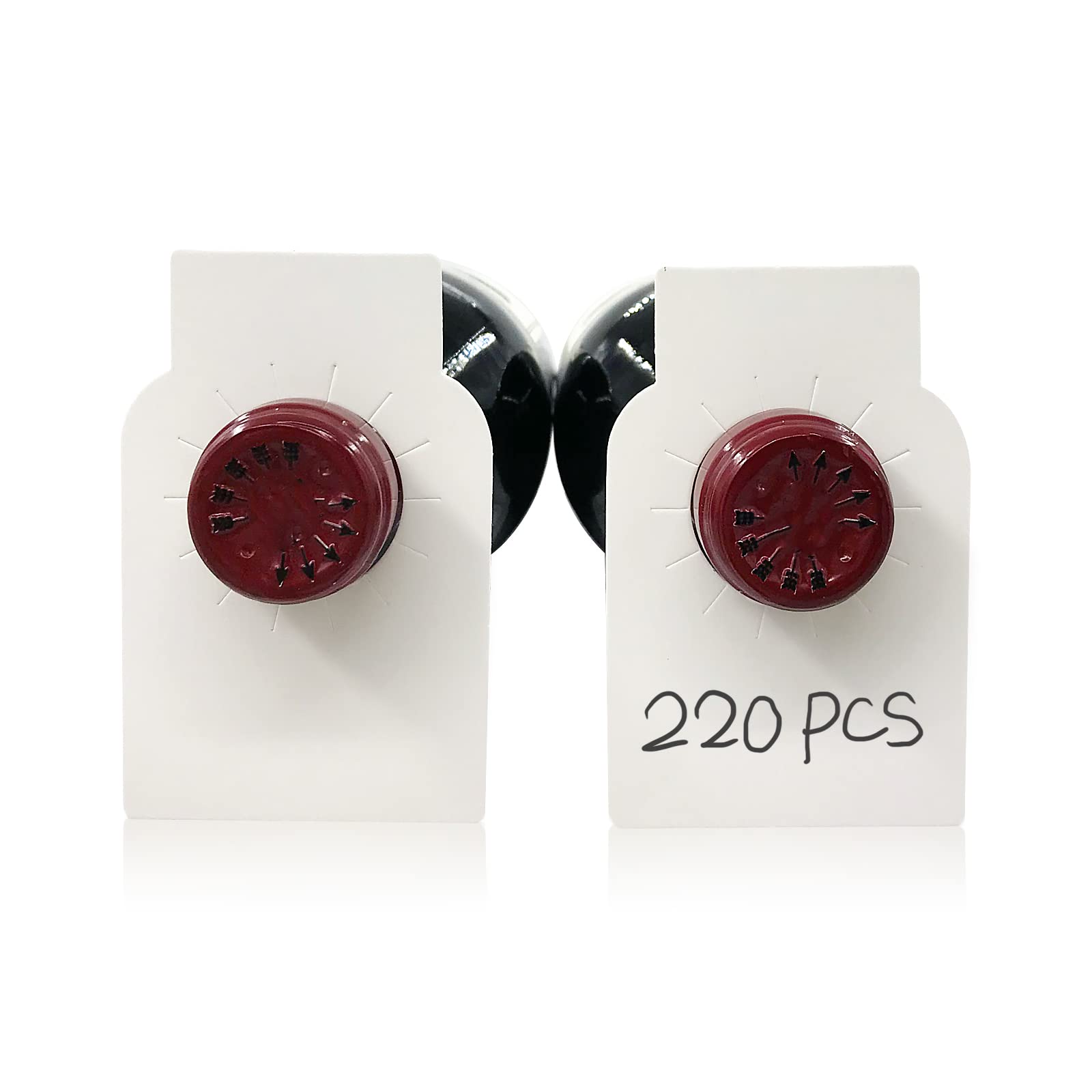 220-Pack Disposable Double-Sided Wine Bottle Tags | White Paper Wine Cellar Labels for Wine Racks & Storage | Perfect for Wine Tasting Events, Home Cellar Organization & Gift Bottle Marking