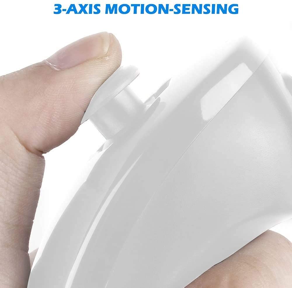2-Pack White Wii Nunchuck Controller - Replacement for Nintendo Wii Gaming Accessories - Perfect for Multiplayer & Fitness Games
