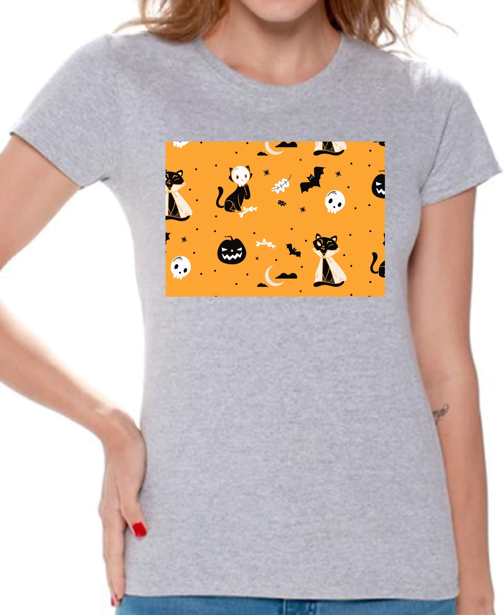 Awkward Styles Halloween T-Shirt for Women | Cute Fall Print Graphic Tee | Perfect for Halloween Parties, Autumn Outfits & Casual Wear
