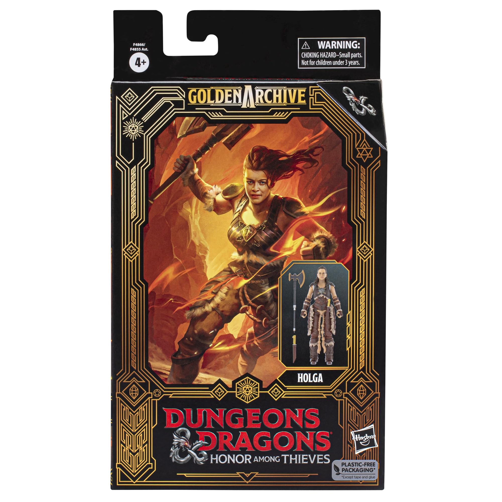 Dungeons and Dragons: Honor Among Thieves - Holga the Barbarian 6-Inch Action Figure Collectible | Golden Archive Series | Perfect for D&D Fans, Collectors & Tabletop RPG Game Displays