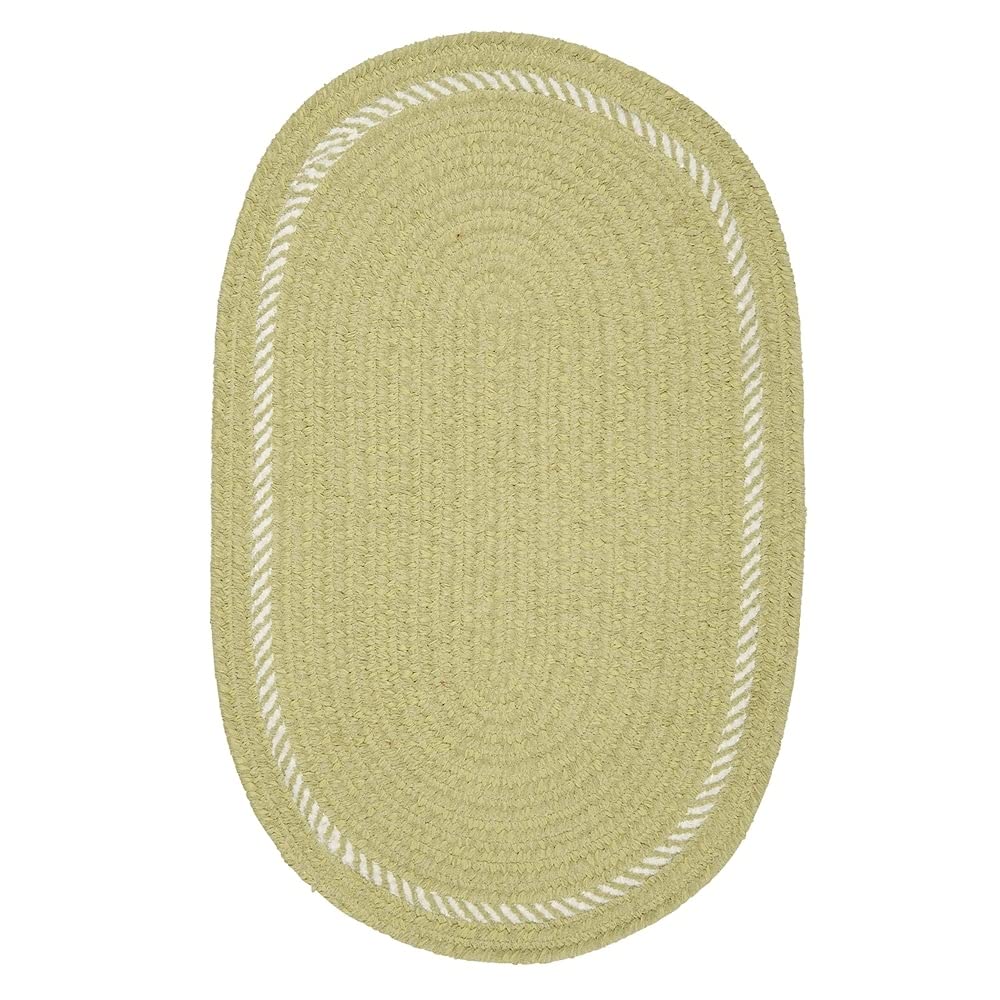 Colonial Mills Surroundings Chenille Nursery Rug - Soft & Durable 3' x 5' Oval Baby Room Rug in Sprout Green | Perfect for Nursery, Kids Room & Playroom Decor