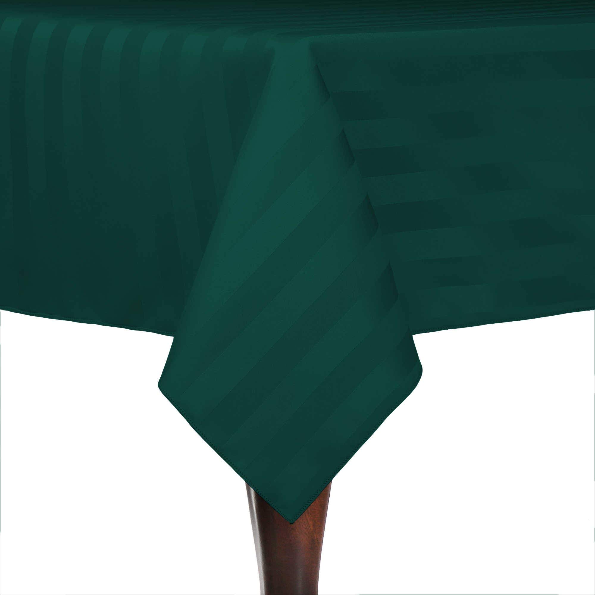 Satin Stripe Tablecloth 60x108 Inch - Teal for Dining & Events