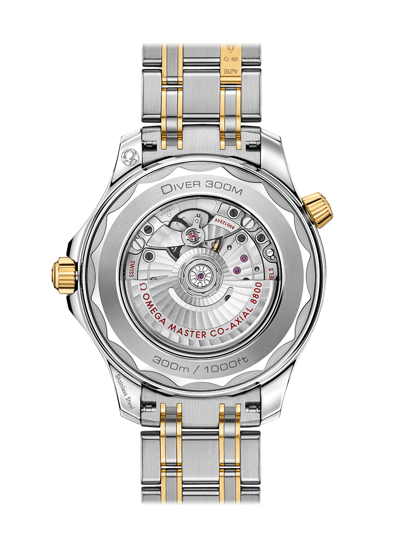 Omega Seamaster Professional Diver 300M Men's Watch - Stainless Steel & 18K Yellow Gold - Luxury Swiss Automatic Watch for Diving, Business & Formal Occasions