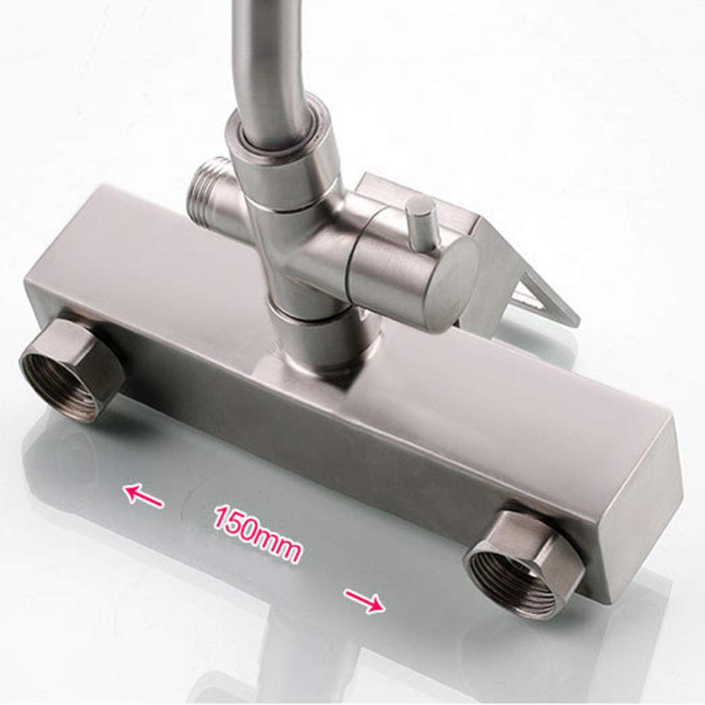 Stainless Steel Wall Mount Kitchen Faucet Spray Gun with Rotatable Head - 304 Stainless Steel Wire Drawing for Sink, Laundry & Hot/Cold Water Mixing - Perfect for Modern Kitchens, Utility Rooms & Outdoor Cleaning Stations