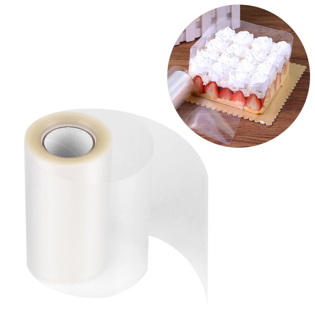 Clear Cake Collar Bands (10cm x 10m) - Transparent Cake Ring Liners for Chocolate Mousse, Baking & Cake Decorating - Perfect for Professional Chefs & Home Bakers