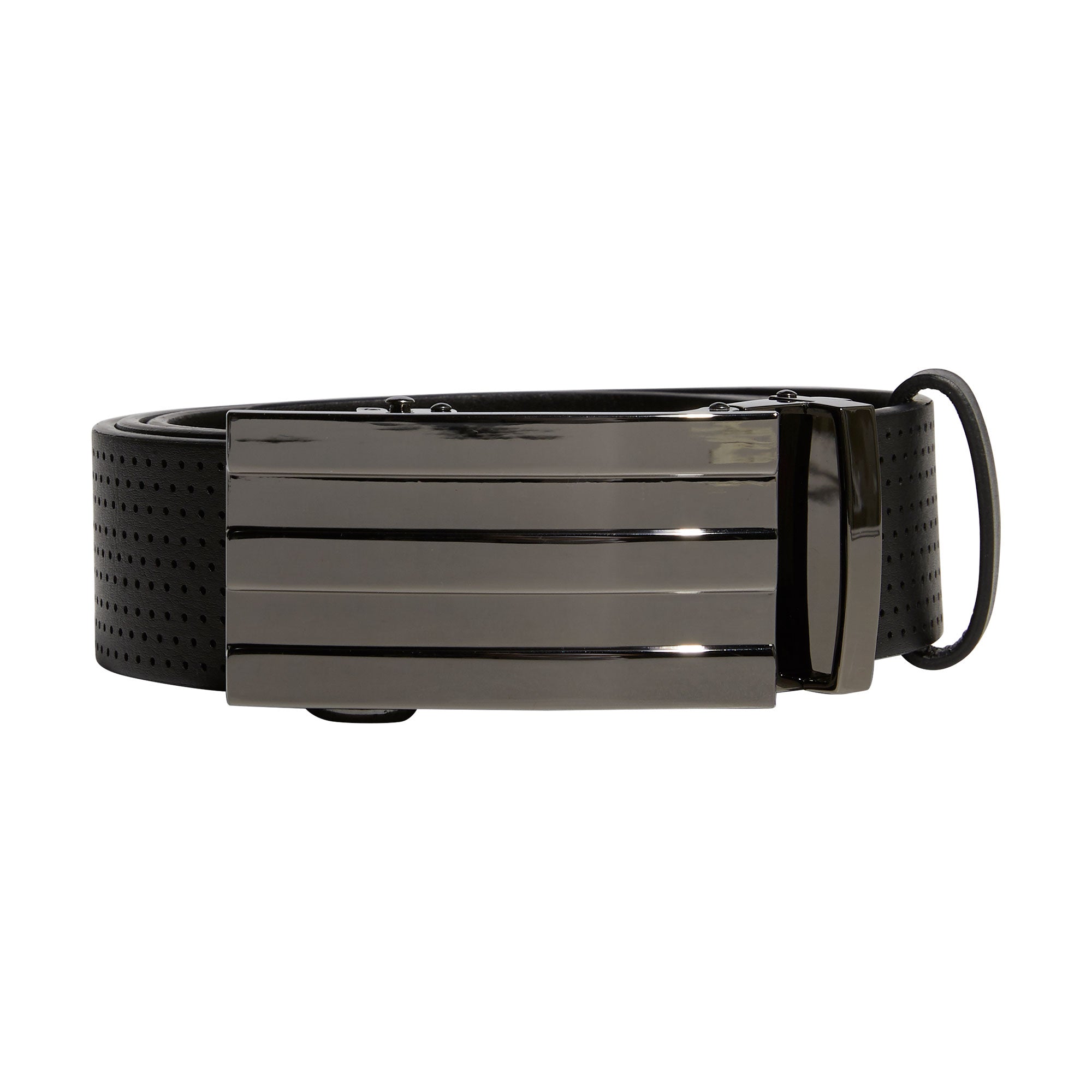 Adidas Men's Three Stripes No Hole Black Golf Belt - Stylish & Comfortable for Golf, Casual & Business Wear