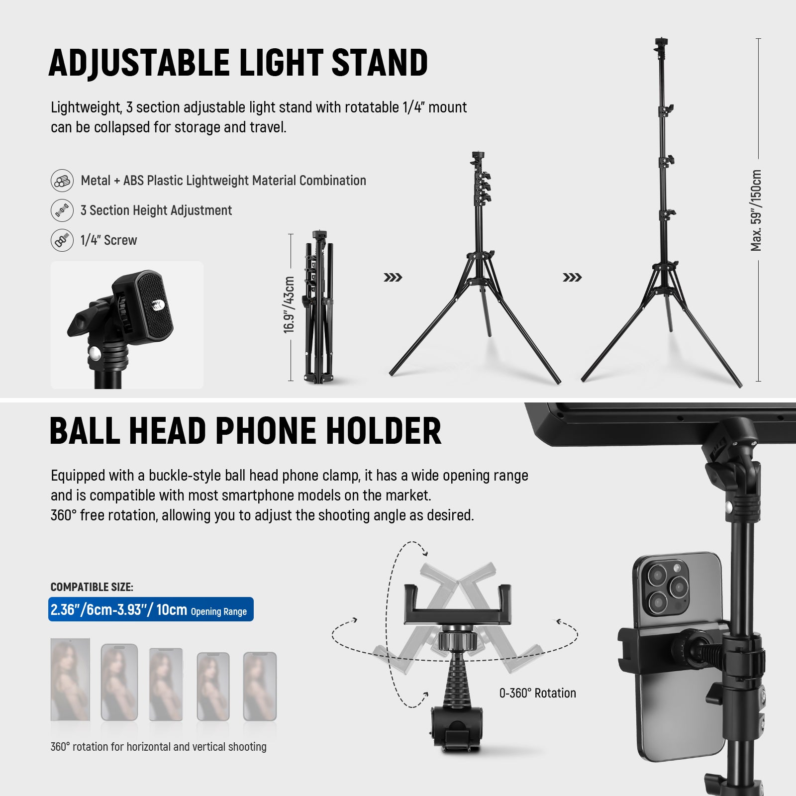 NEEWER BASICS BP300 2 Pack Bi-Color LED Video Light Kit - 3200K-5600K Adjustable, Dimmable Lighting for Photography, YouTube Videos & Studio Streaming