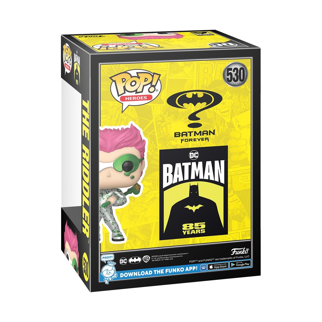 Funko Pop! Movies: Batman Forever - The Riddler Metallic Vinyl Collectible Figure (1995) - Official Merchandise Gift Idea for Kids & Adults - Perfect for Movie Fans Collections & Superhero Decor