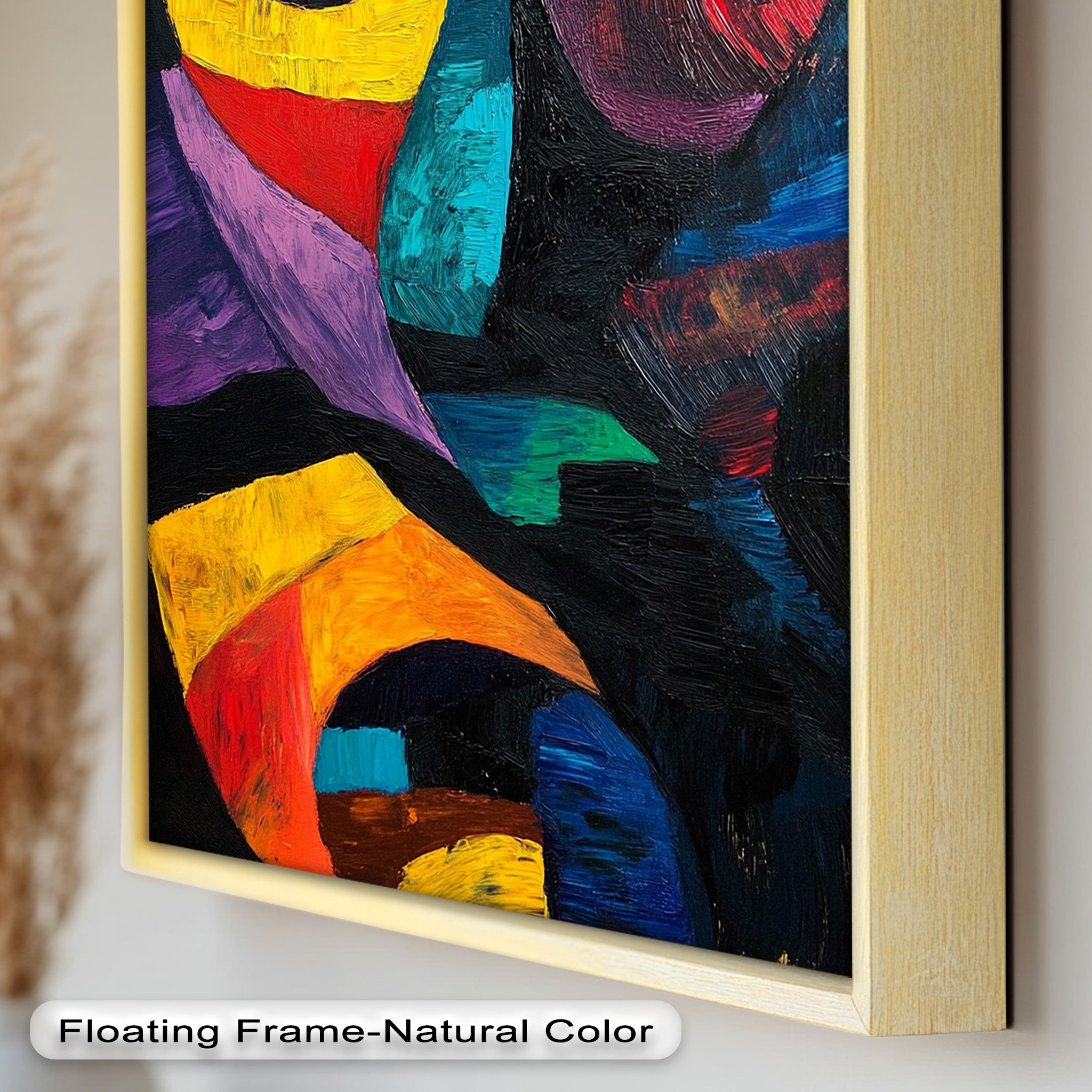 Abstract Eye Expression Fauvism Oil Painting - Modern Wall Art for Living Room, Bedroom & Office Decor