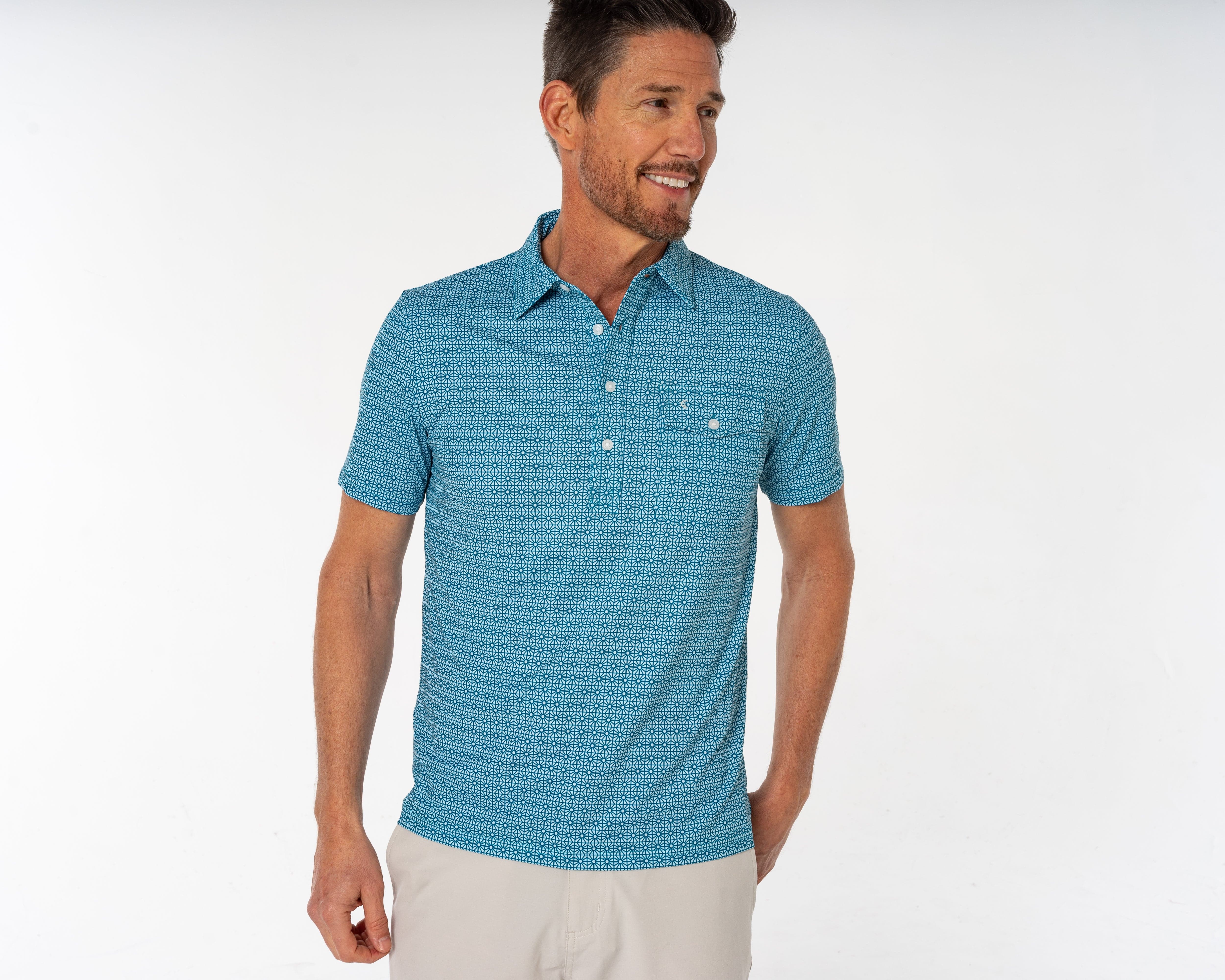 High-Performance Sport Shirt for Athletes - Sunchaser Print in Blue | Ideal for Running, Gym & Outdoor Activities