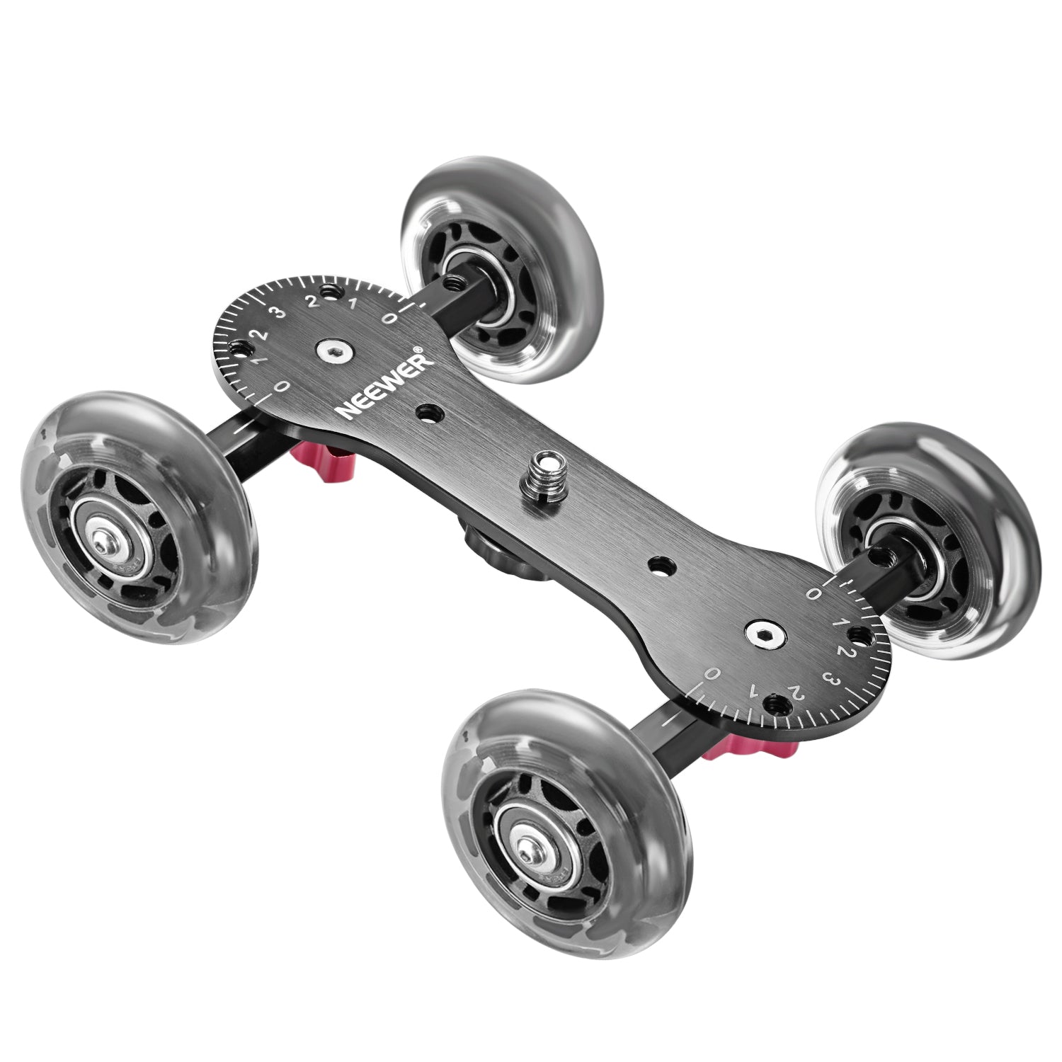 NEEWER Professional Camera Table Dolly Slider - Smooth 360° Rolling Motion for DSLR & Mirrorless Cameras (Black) - Perfect for Video Shooting, Vlogging, and Product Photography