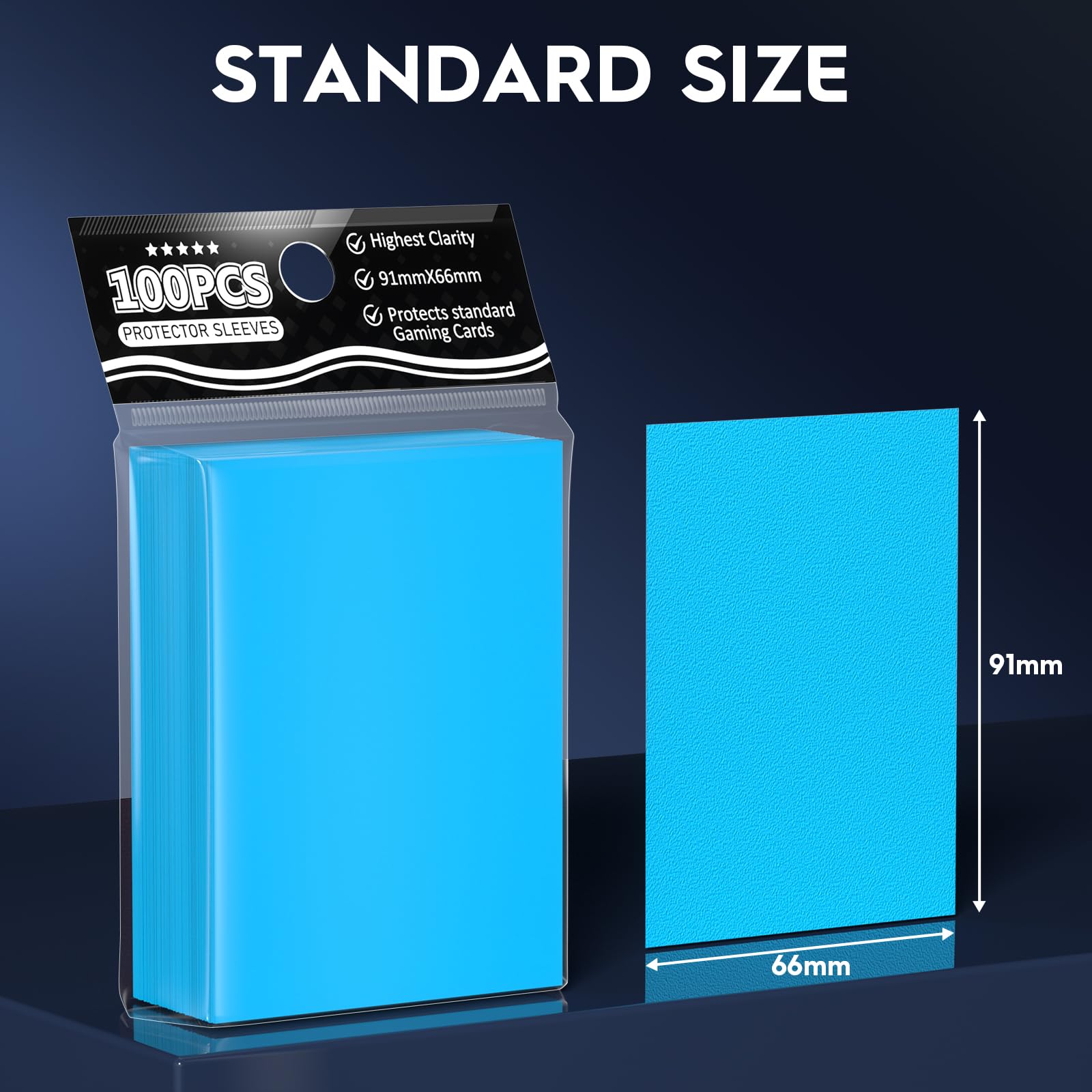 500ct Trading Card Sleeves - Perfect Fit MTG/Pokemon/Baseball Card Protectors (66x91mm) for TCG, Photocards & Collectibles | Acid-Free, Clear & Durable Card Sleeves for Gaming, Storage & Display