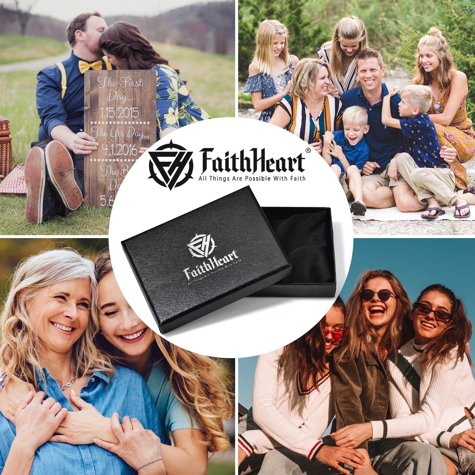 FaithHeart Stainless Steel Money Clip Wallet for Men - Slim Credit Card Holder & Cash Clip - High Polished Smooth Jewelry Gift for Dad, Husband - Perfect for Business, Travel, and Everyday Use