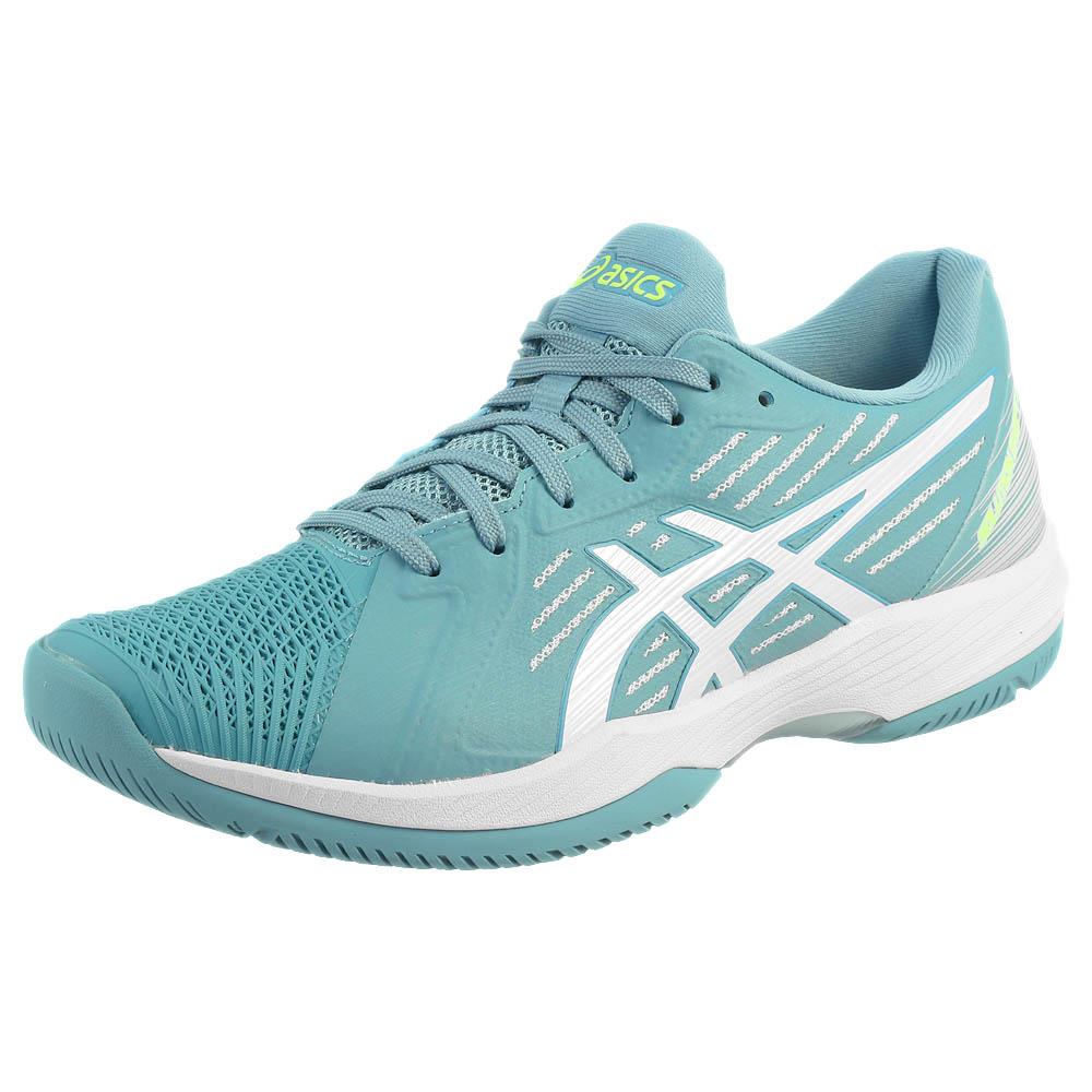 Asics Women's Solution Swift FF Tennis Shoes - Lightweight & Breathable Gris Blue/White for Competitive Play & Court Performance