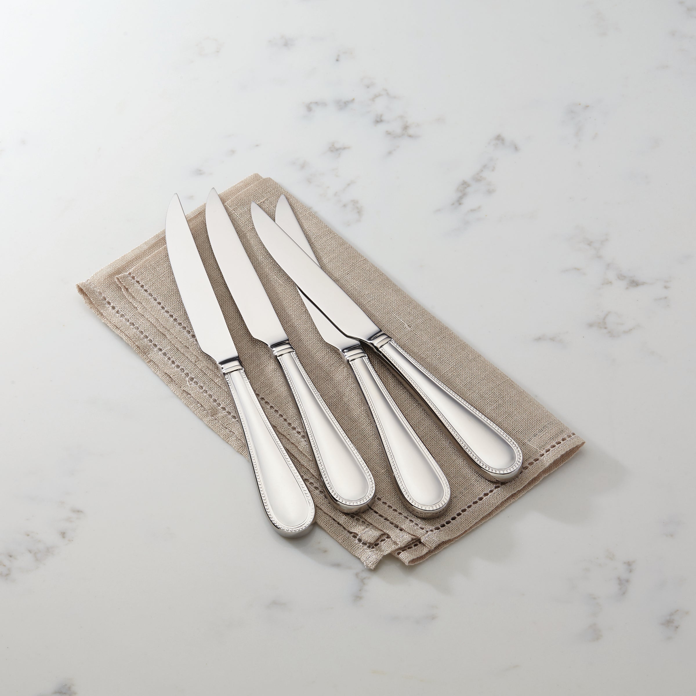 Premium Lyndon Steak Knife Set - 4-Piece High-Quality Stainless Steel Steak Knives for Perfectly Cut Meats | Ideal for Dining, BBQs & Steakhouse Experience at Home