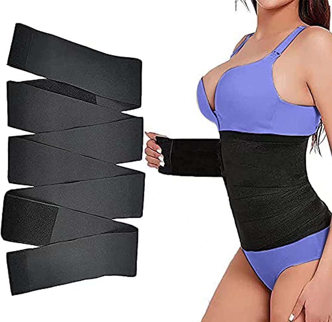 Adjustable Waist Trimmer for Women - Comfortable Tummy Wrap Waist Trainer Belt, Slimming Shaper for Postpartum & Workout - Black | Perfect for Gym, Yoga & Daily Wear