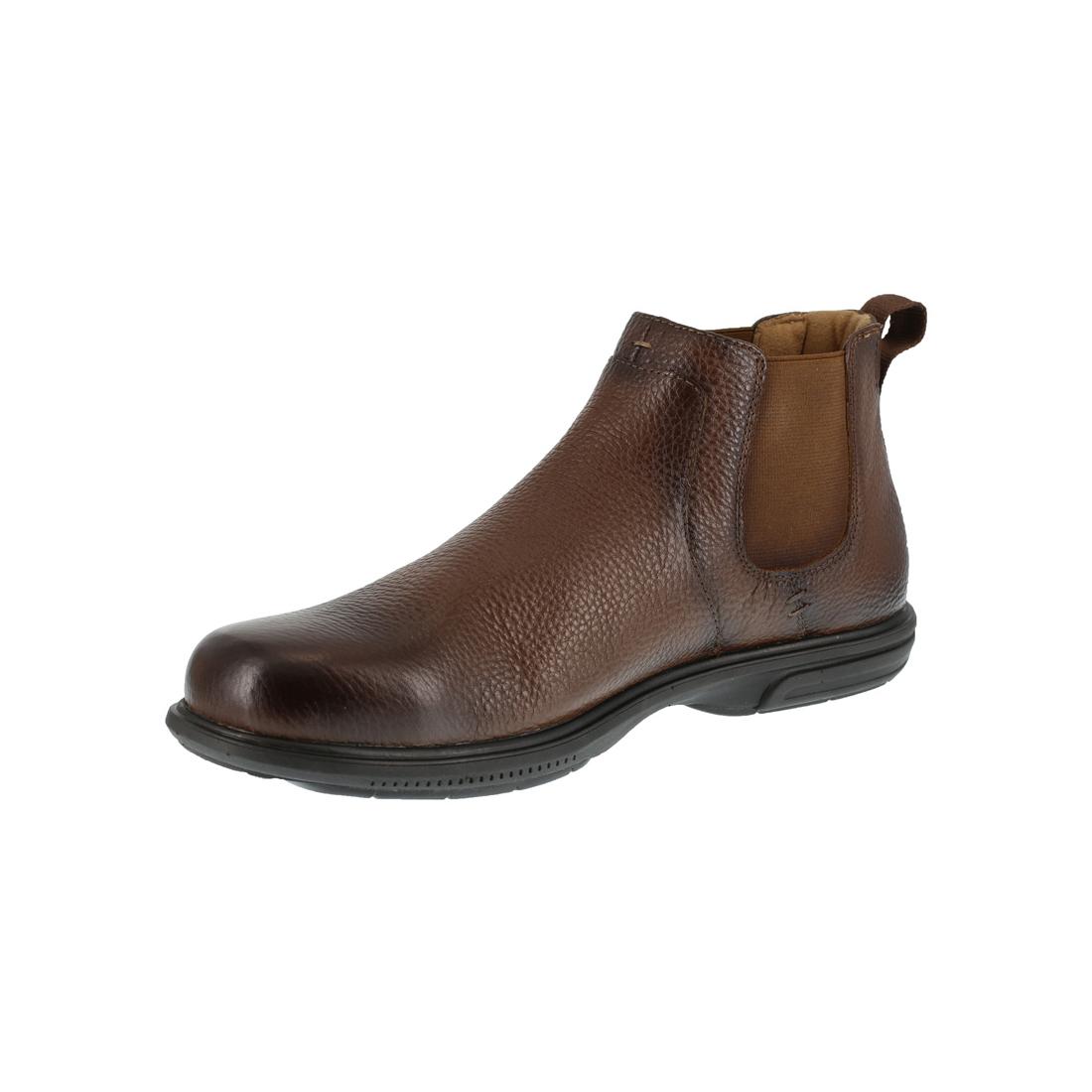 Loedin Steel Toe Pull On Chelsea Work Boot Brown