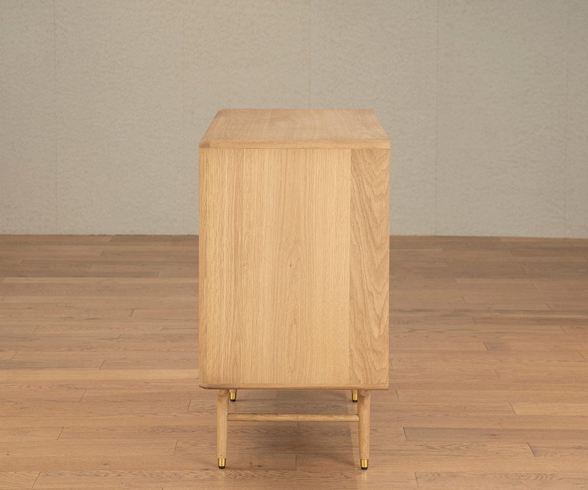 Hendrick Low Cabinet II - White Oak Modern Sideboard for Living Room, Bedroom & Entryway Storage