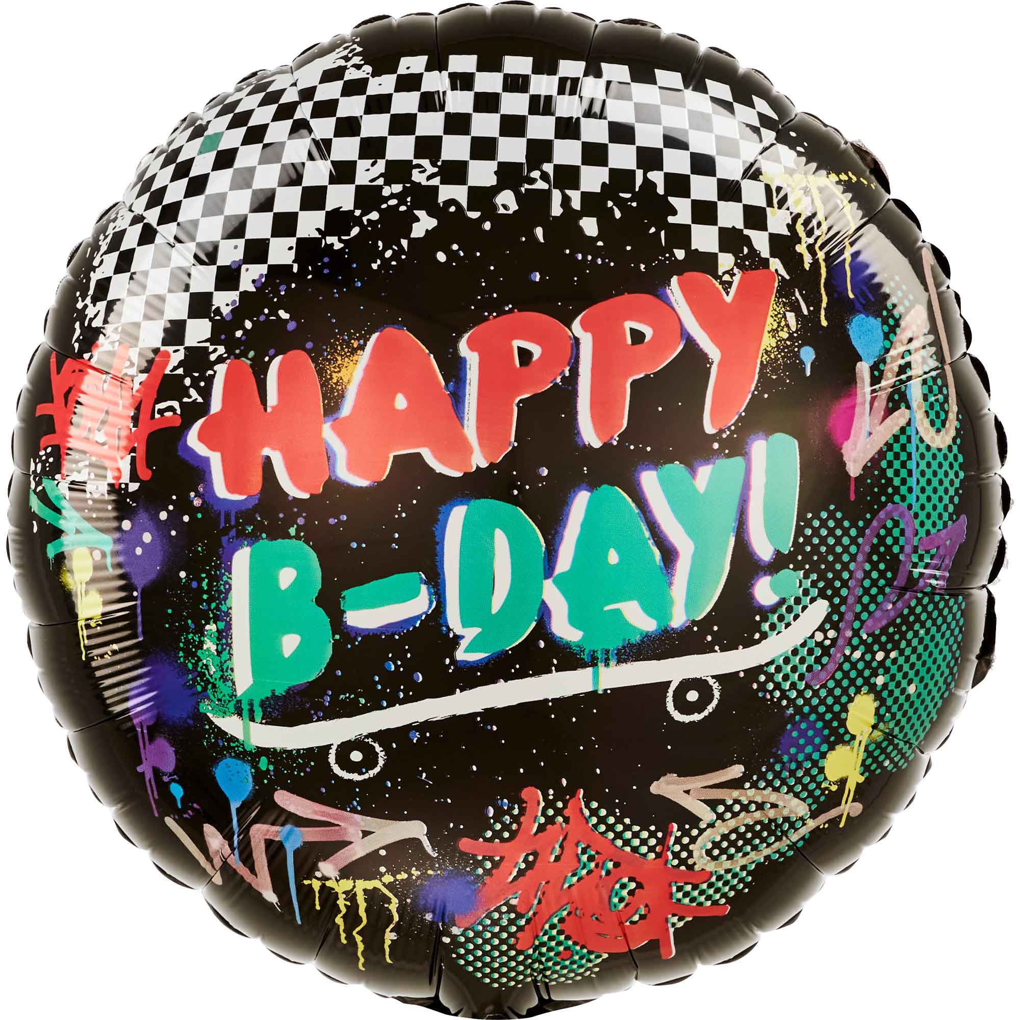 45cm Standard HX Skater Party Happy Birthday Balloon - Perfect for Birthday Celebrations, Skate Themed Parties & Festive Decorations