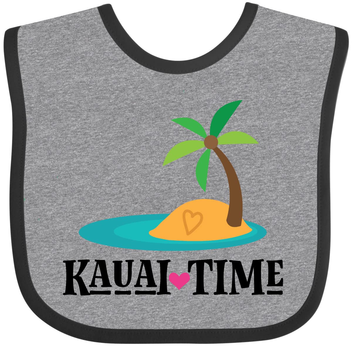 Inktastic Kauai Time Hawaii Island Baby Bib - Soft & Absorbent for Messy Meals, Travel & Everyday Use