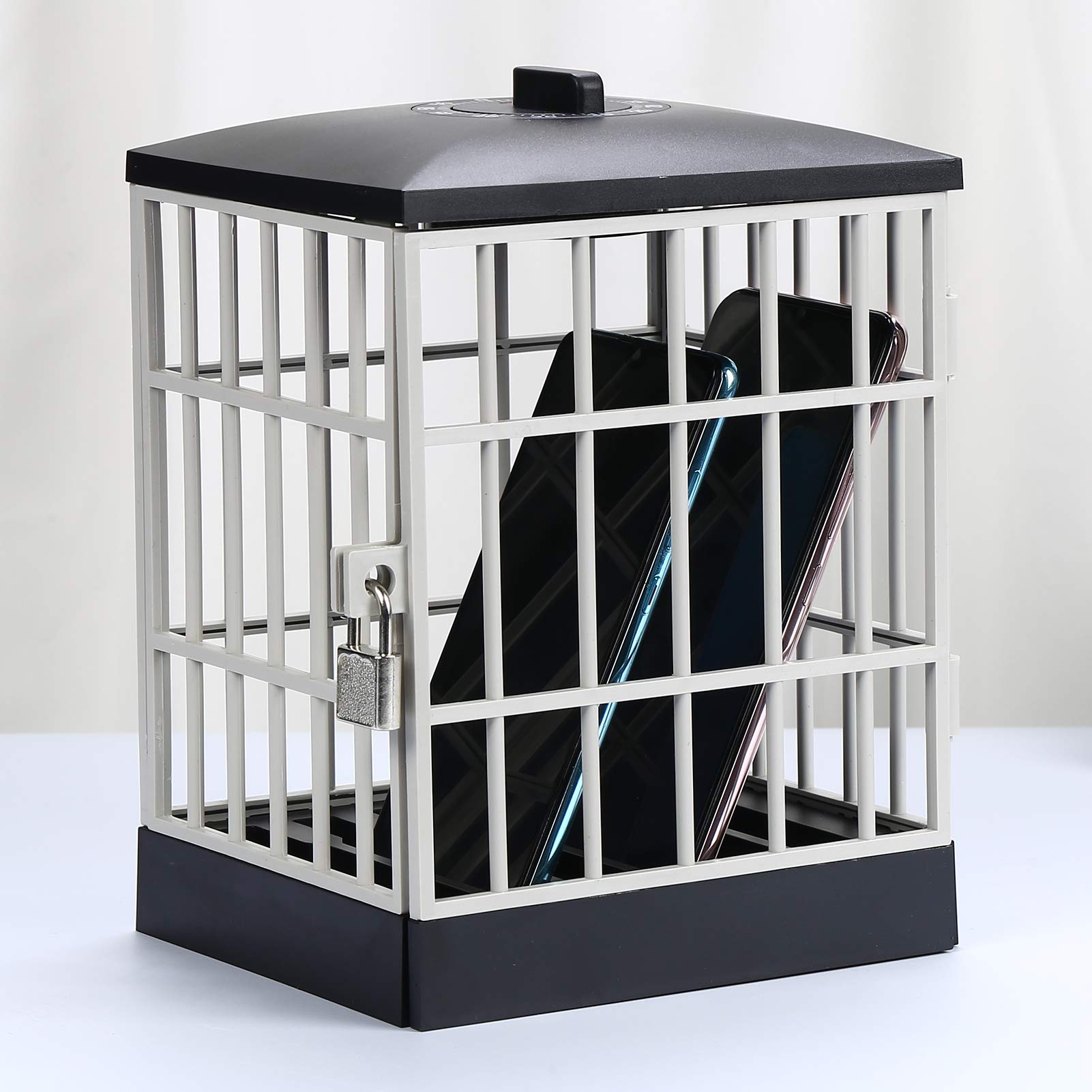 Smart Phone Jail with Timer - Cell Phone Lock Box for Time Management (15x13x23cm) - Perfect for Classrooms, Homes, Offices & Meeting Rooms to Reduce Distractions